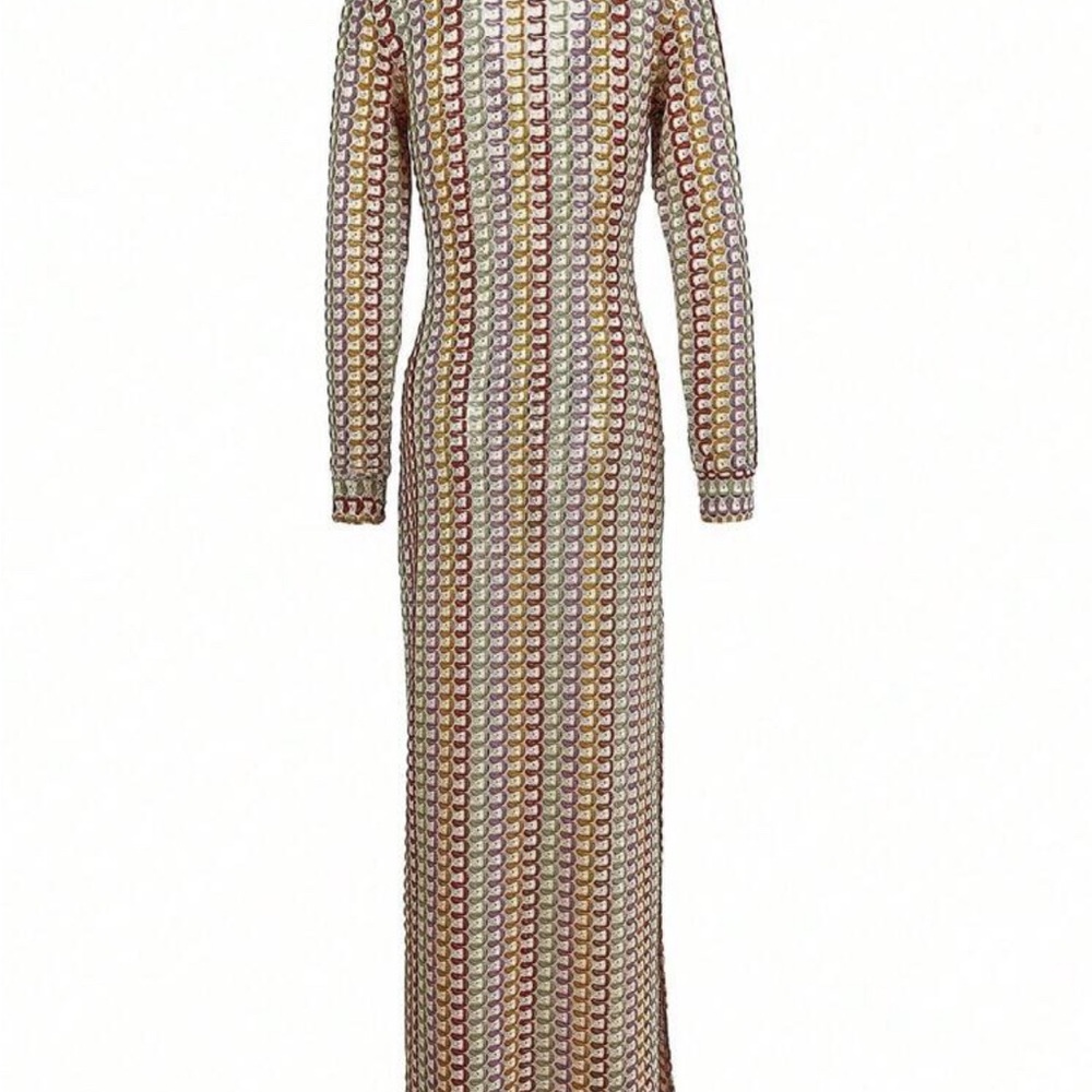 Brown Sheath Swim Coverup with Peter Pan Collar